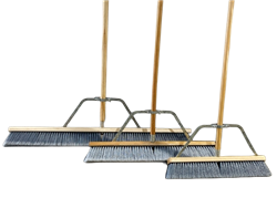 Boardwalk Floor Push Broom 36", Gray Flagged Nylon Bristles w/ Hardwood Handle