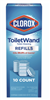 Clorox Disinfecting ToiletWand Refill Heads, Blue/White, 10/Pack, 6 Packs/cs