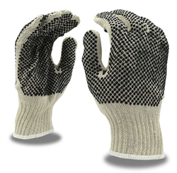 Cordova Safety Machine Knit, Standard Weight,  2-side, PVC Dot Glove, Cotton/Polyester 12pk