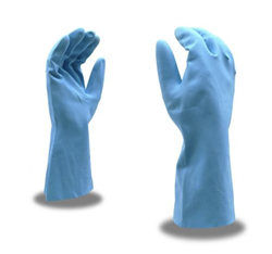 Cordova Safety Blue Latex Flock Lined Glove, 18mil 12pk