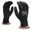 Cordova Safety Nylon/Polyurethane Coated Gloves, Black 12pk