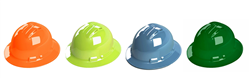 Cordova Duo Full Brim Hard Hat, 4 point Ratchet Suspension
