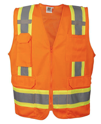 Cordova Safety Safety Vest, Type R Class 2 Surveyors, Orange 12/pk Medium