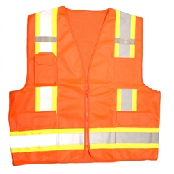 Cordova Safety Safety Vest, Type R Class 2 Surveyors, Orange 12/pk XL