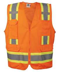 Cordova Safety Safety Vest, Type R Class 2 Surveyors, Orange 12/pk XL