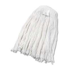 Boardwalk Cut-End Wet Mop Head, Rayon, #24, White, 12/Carton