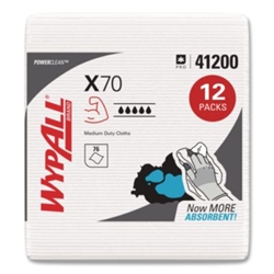 Kimberly-Clark Professional WYPALL Workhorse X70 Quarterfold Rags 12.5x12 76/pack 12 packs/cs
