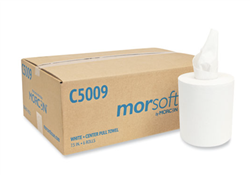 Morsoft Center Pull Towel White 500 Sheets 6 rolls/cs