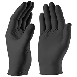 Lifeguard Black Nitrile Soft Medical Gloves, Large, 4 mil, 1000/cs