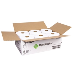 Right Choice Roll Towel White 800' 6/BX, 1-Ply