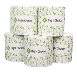 Right Choice Bath Tissue, 2-Ply, 400 sheets, 96 Rolls/cs