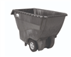 Rubbermaid Structural Foam Tilt Truck, 151 gal, 1,000 lb Capacity, Plastic, Black