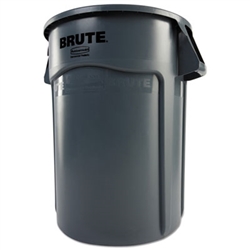 Rubbermaid Brute 44 Gallon Round Container, Gray