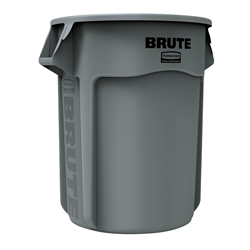 Rubbermaid Brute 55 Gallon Round Container, Gray