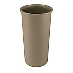 Rubbermaid Commercial Untouchable 22 Gallon Round Container, Beige