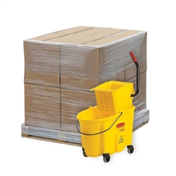 Rubbermaid WaveBrake Side-Press Wringer/Bucket Combo 35-quart-Yellow (12 Count)