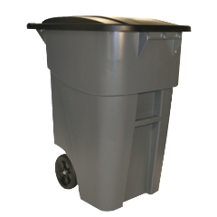 Rubbermaid Brute Rollout 50 Gallon Container, Gray