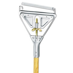 Boardwalk Quick Change  Metal Head Wooden Mop Handle, Small 54"