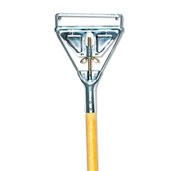 Boardwalk Quick Change Metal Head Wooden Mop Handle, Large 54"