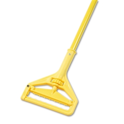 Boardwalk Quick Change Side-Latch Plastic Mop Head Handle 60" Aluminum-Yellow