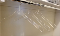 10 Lucite Hangers with engraved Initial
