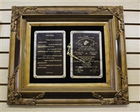 Plaque with clock