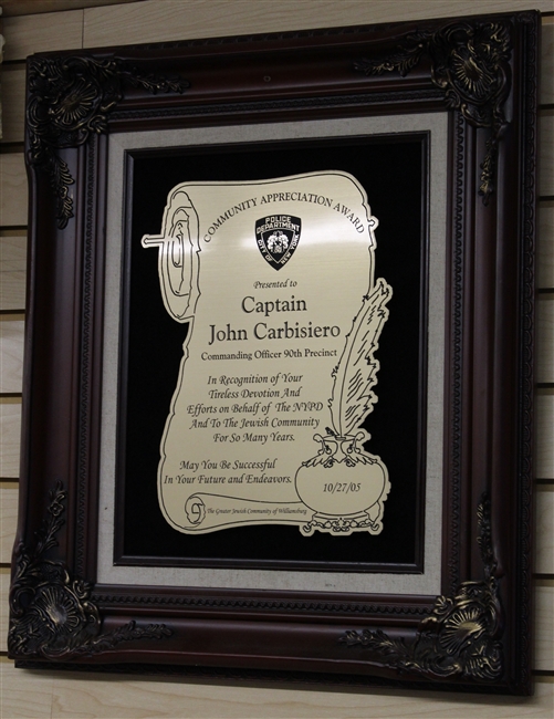 Framed Scroll Plaque