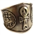 KemetArt Egyptian Bronze Bangle ( Ankh & Isis )