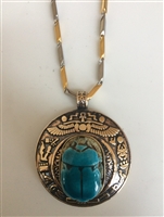 Scarab with Stainless Steel Chain