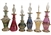 Kemet Art LOT / Set of 12 Mouth Blown Egyptian Perfume Bottles Pyrex Glass