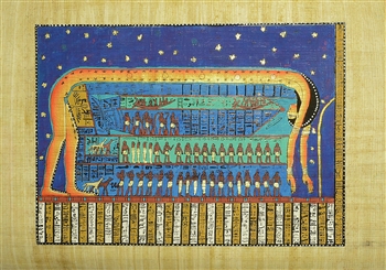 Naunet Solar Boat Papyrus