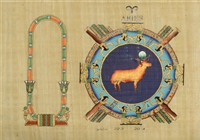 Aries Personalized Zodiac Papyrus