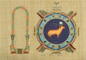 Aries Personalized Zodiac Papyrus