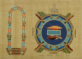 Pisces Personalized Zodiac Papyrus