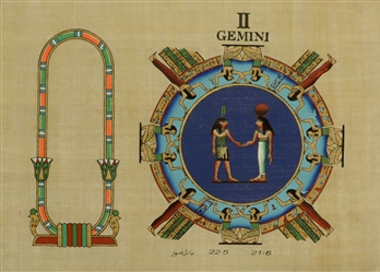 Gemini Personalized Zodiac Papyrus