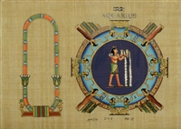Aquarius Personalized Zodiac Papyrus