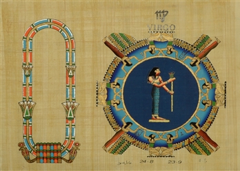 Virgo Personalized Zodiac Papyrus