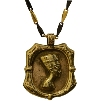 Bronze Queen Nefertiti Pendant | Egyptian Jewelry