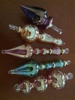 Egyptian Glass Christmas Ornament Mix Color ( Set of Six)