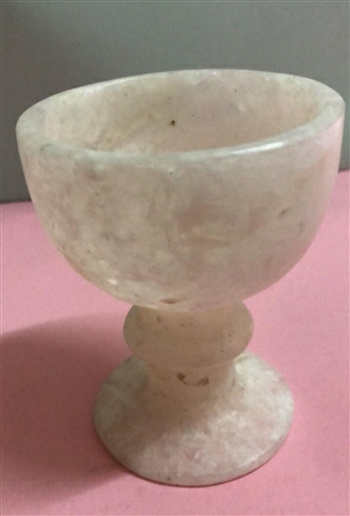 Beautiful Egyptian Museum Replica Alabaster Lotus Cup (10x8 cm)