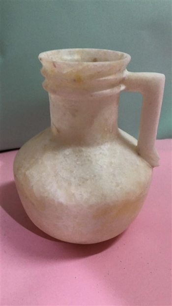 New Museum Replica Handcrafted Alabaster Vase by Kemet Art 30 cm x20 cm