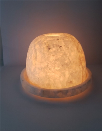 Museum Replica Egyptian Alabaster Candle Dome (4.5x3 inches)