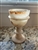 Museum Replica Beautiful Egyptian Hand Carved Alabaster Cup (5 x 8 Inches)