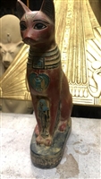 New Egyptian Cat Bastet Statue Museum Replica (12 inches High)