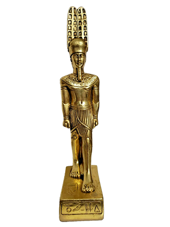 New Egyptian Amun Statue Gold Leaf Museum Replica