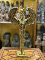 New Handmade Egyptian Isis Statue Gold Leaf 13-inch-high x 7-inch -wide
