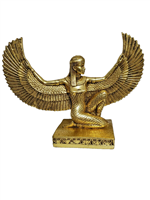 New Handmade Museum Replica Egyptian Maat Statue Gold Leaf (11x8 inches)