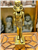 New Egyptian Amun Statue Gold Leaf Museum Replica (12 inches High)