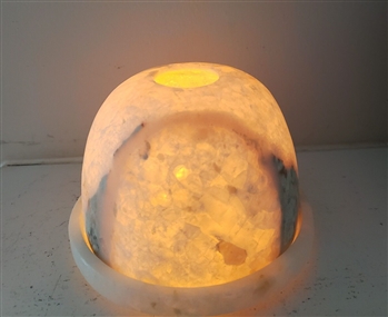 Museum Replica Egyptian Alabaster Candle Dome (5 x4 inches)