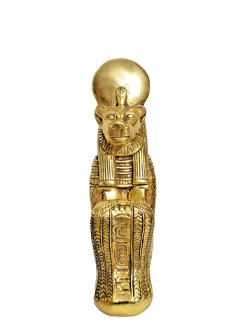 New Egyptian Museum Replica Sekhmet Gold Leaf Statue 10 inches high